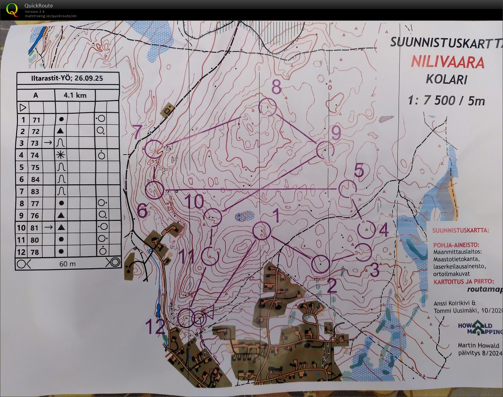 YÖ-suunnistus Äkäslompolo (26/09/2025)