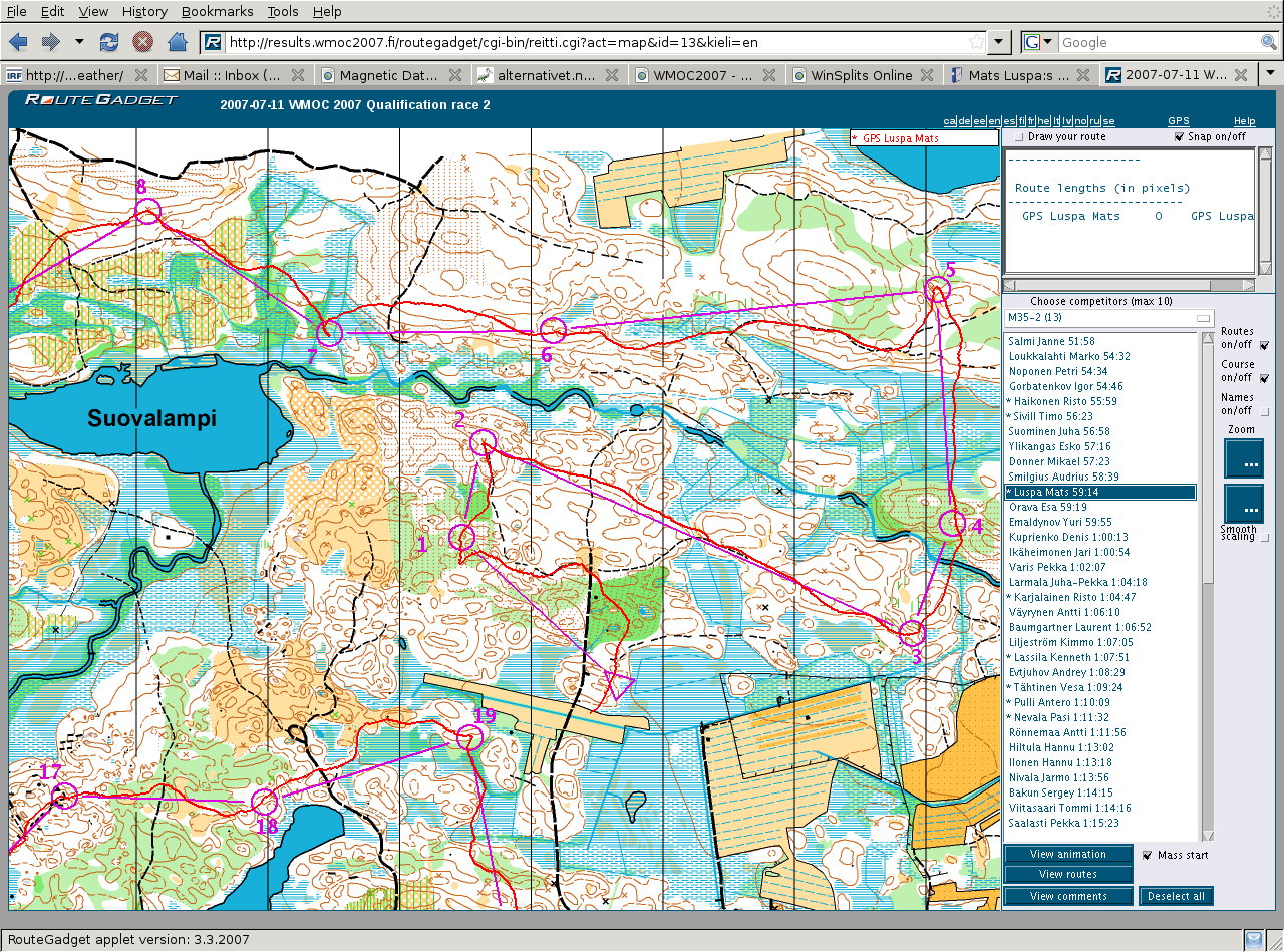 WMOC 2007 kval 2 start-8 (2007-07-11)