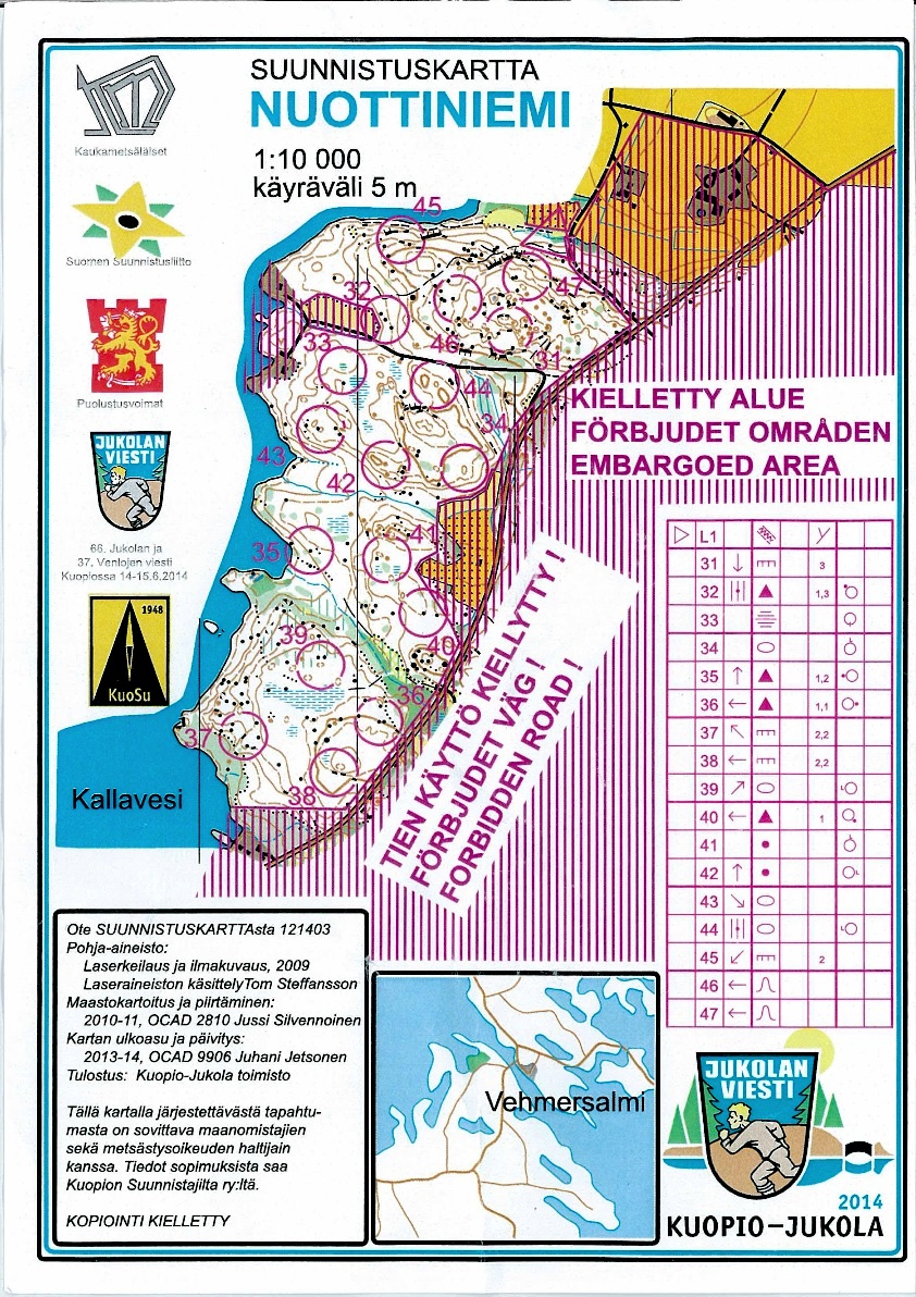 Jukola 2014 model map (14-06-2014)