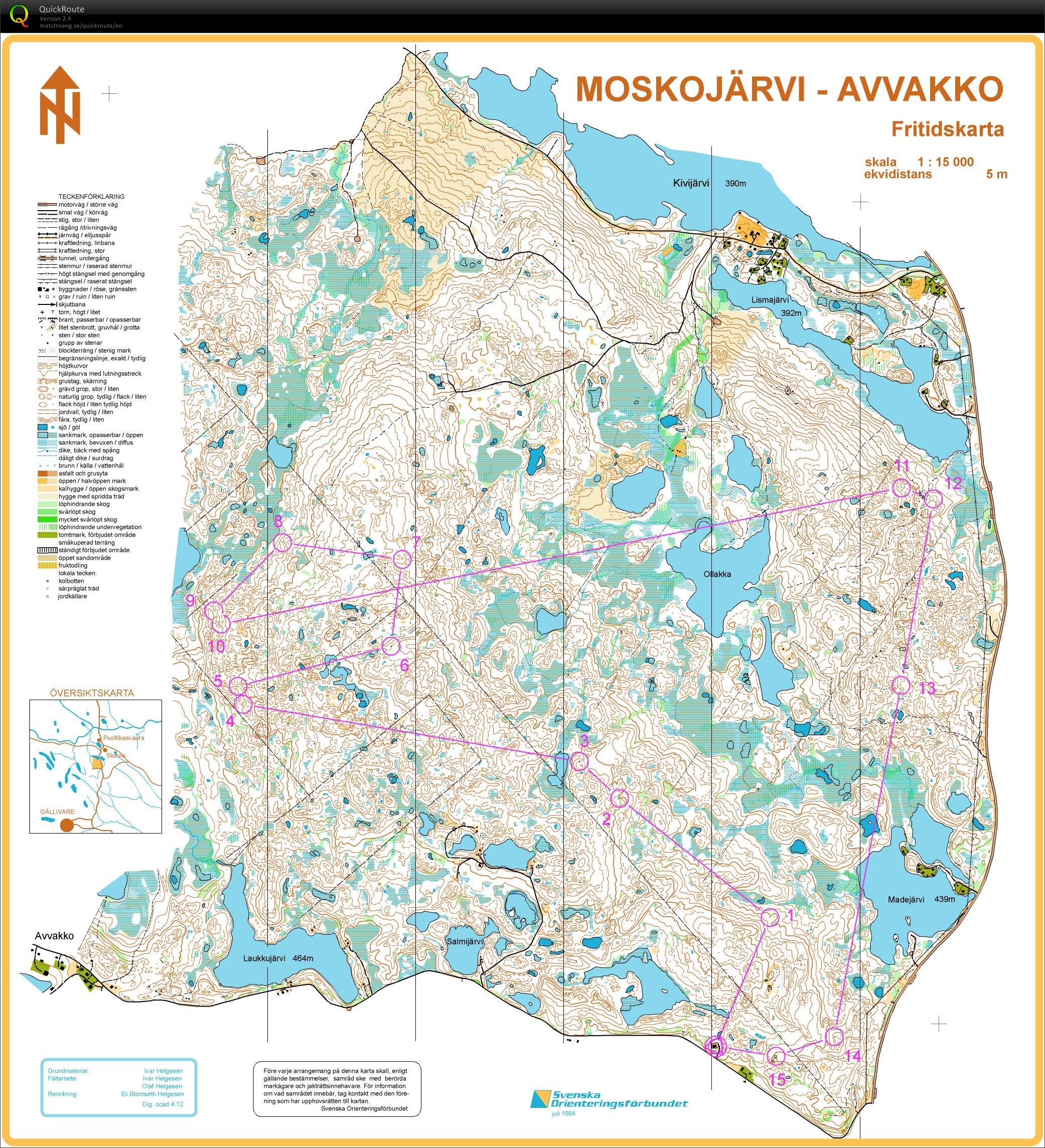 Moskojärvi egen träning (2015-07-21)