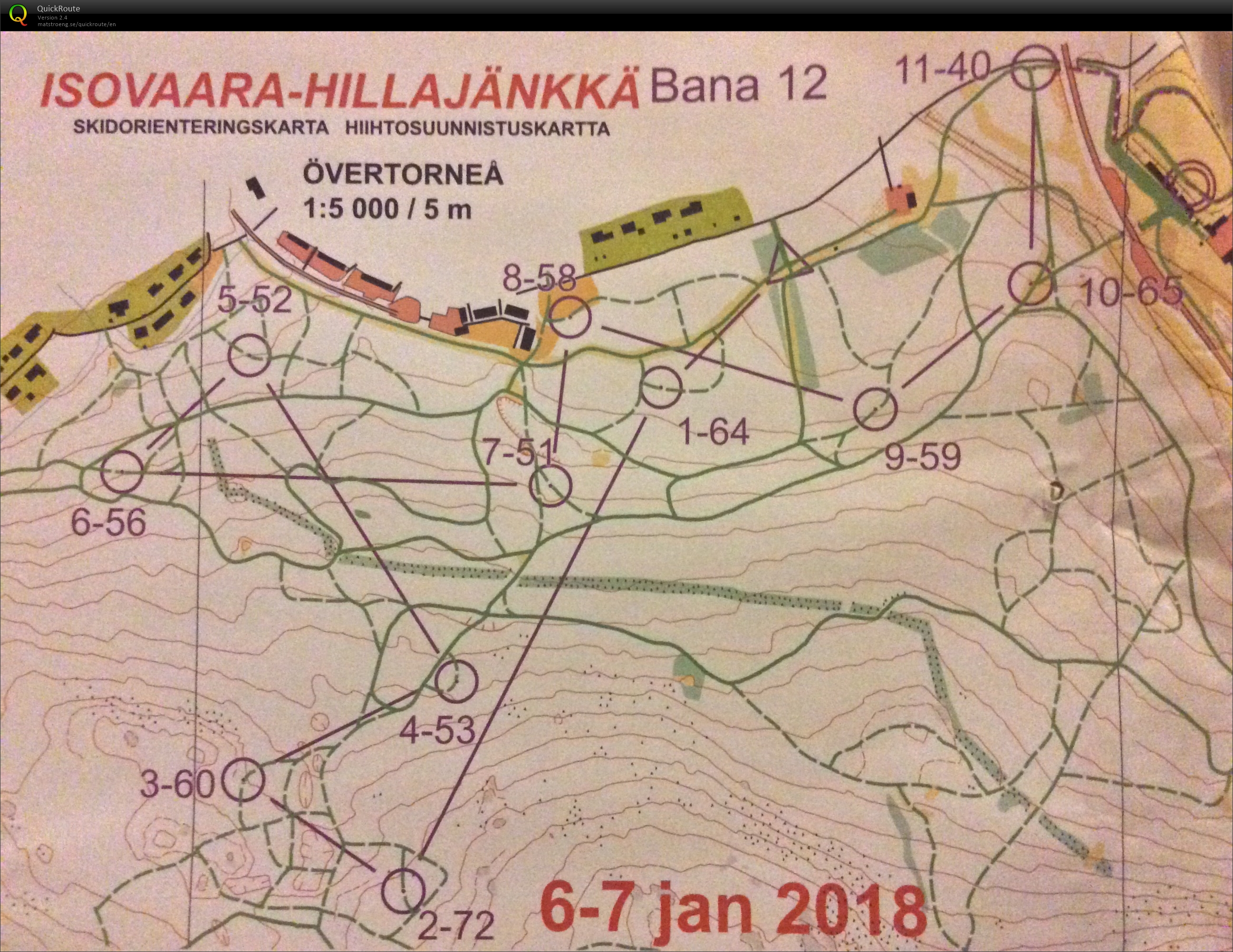Skidorientering Övertorneå Sprint (07/01/2018)