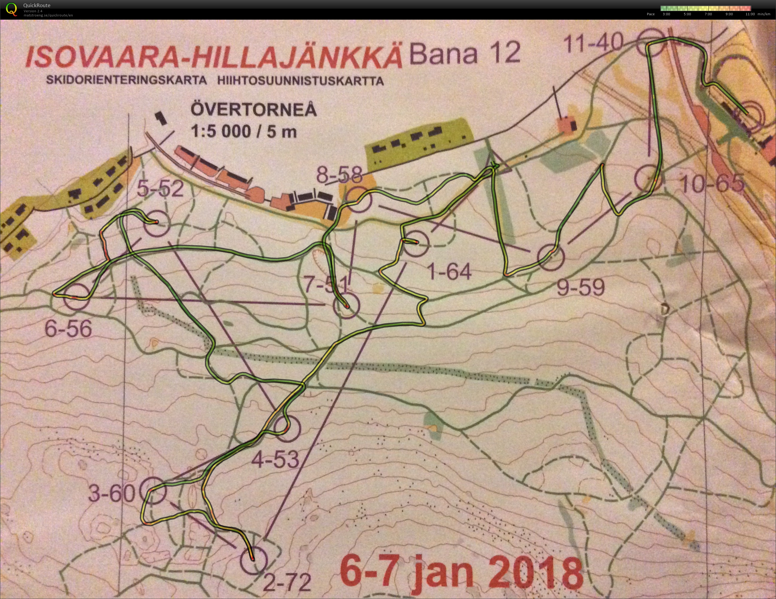 Skidorientering Övertorneå Sprint (07/01/2018)