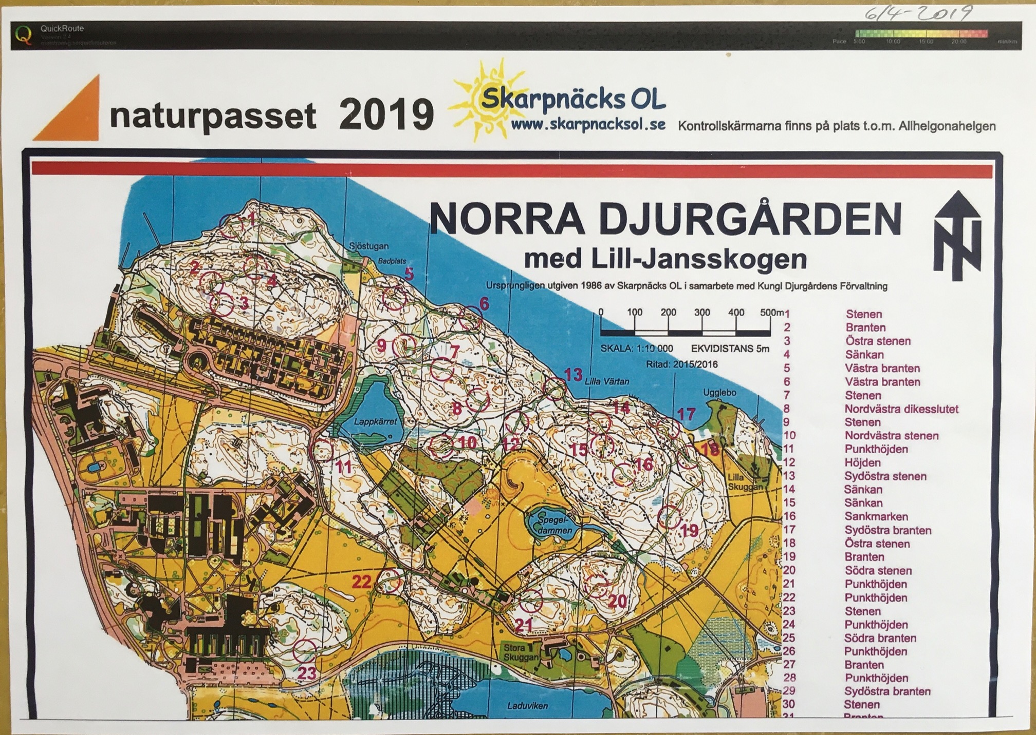 Norra Djurgården (norra) Naturpasset (06/04/2019)