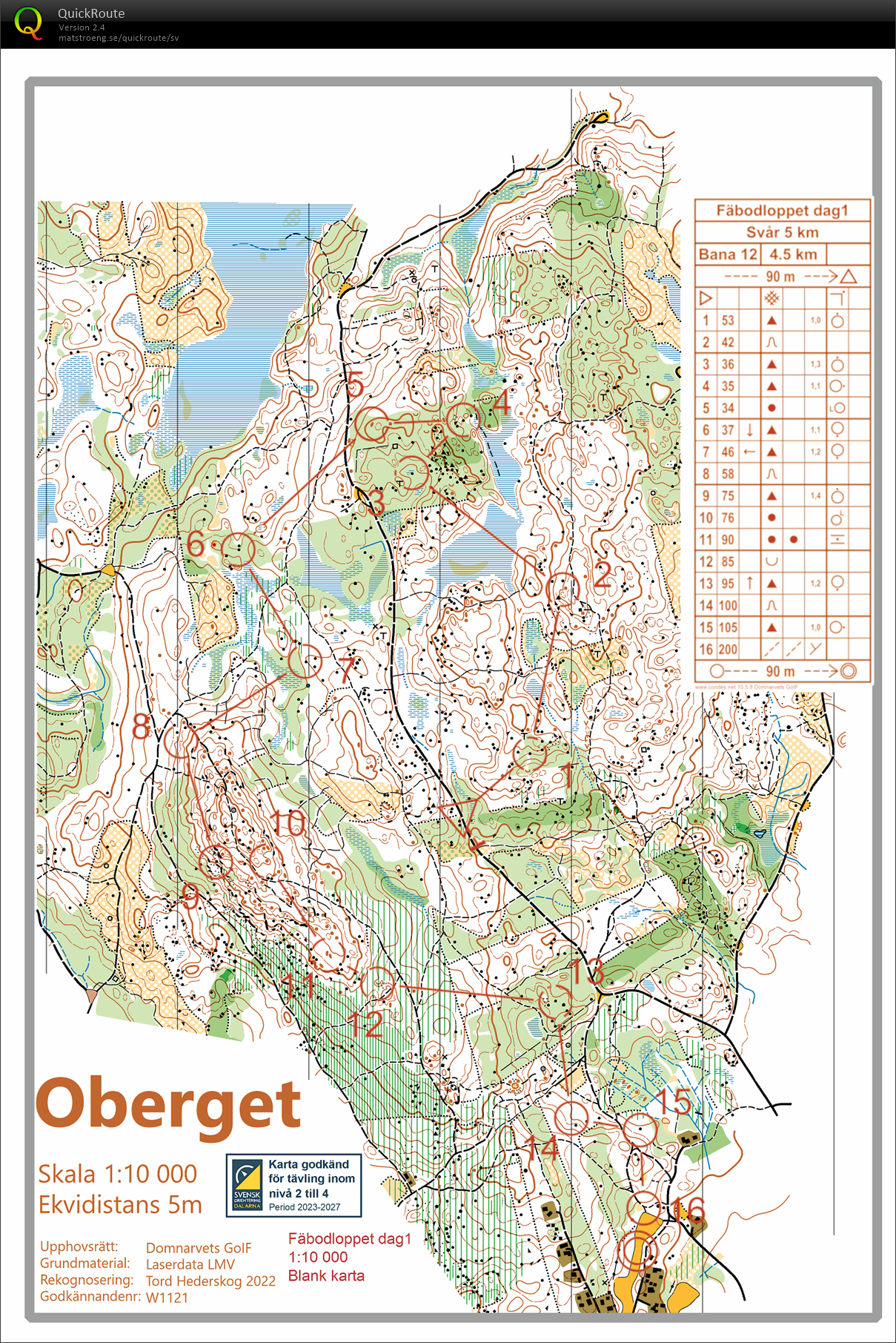 Fäbodloppet dag 1, Svart 5,0 (18/05/2024)